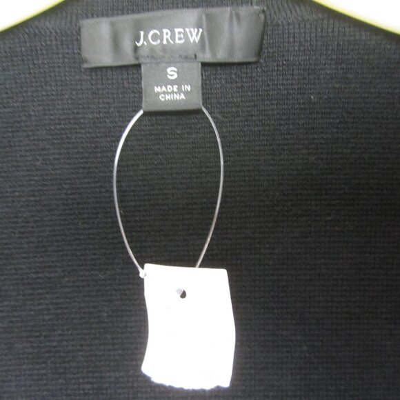 NEW NWT J. Crew Size S Camille Black Knit Sweater Blazer Jacket Pockets Button - Picture 6 of 8